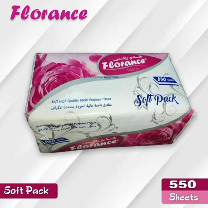 Florance perfumed tissue box 550 sheets on AL HARAMIN MEGA STORE
