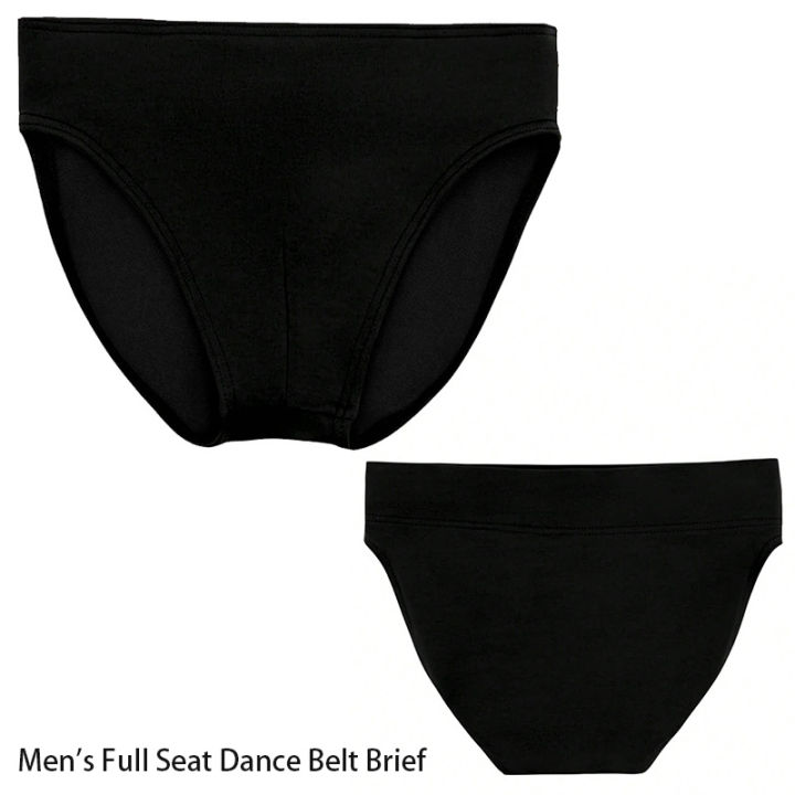 Men's Full-seat Seat Dance Belts for men Team Basic Ballet Gymnastics with Wide Elastic Waistband and Lining Dance Briefs