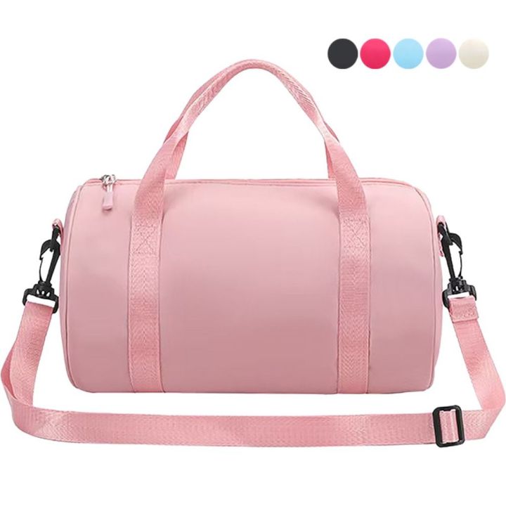 Solid Color Mini Gym Bag for Women Large Capacity Sports Bags Lightweight Waterproof Shoulder Bags Portable Yoga Bag
