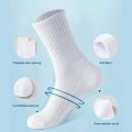 5Pairs Brand Men Cotton New Style White Socks Men Soft Breathable Sports Long Socks Summer Winter for Male Socks Plus Size. 