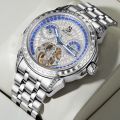 Men's Skeleton Automatic Mechanical Winding Wristwatch Stainless Steel Waterproof Fashion Sapphire Crystal Watch 2024. 