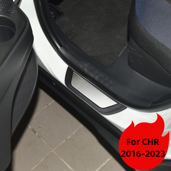 4pc%20Stainless%20Door%20Sill%20Scuff%20Plate%20Trim%20for%20Toyota%20C-HR%20CHR%202016-2020%202021%202022%202023%20Kick%20Pedal%20Protector%20Car%20Accessories%20-%20Image%206