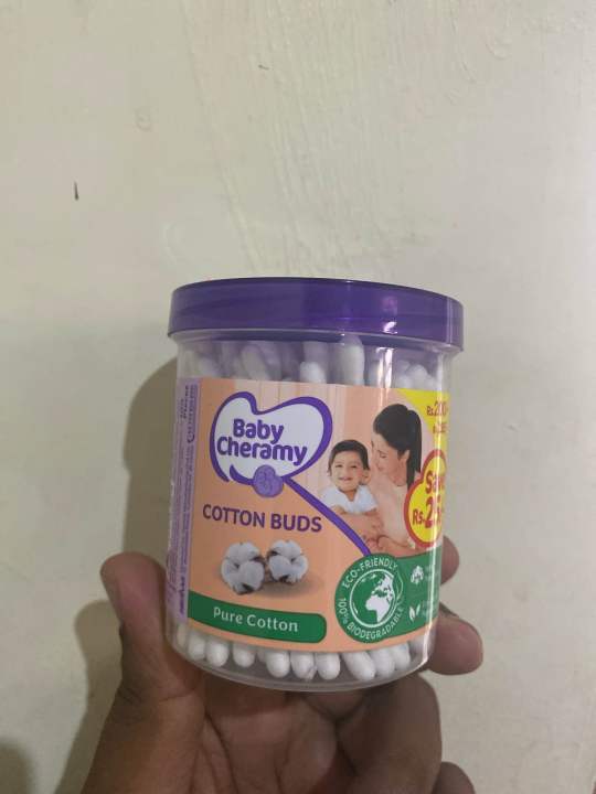 Baby Cheramy Cotton Buds Pure Cotton Soft Sticks for Ear Cleaning