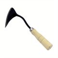 1pc, Wooden Handle Crooked Hoe, Multifunctional Garden Digger, Metal & Wooden Garden Tool, Seedling Hoe for Home Gardening. 