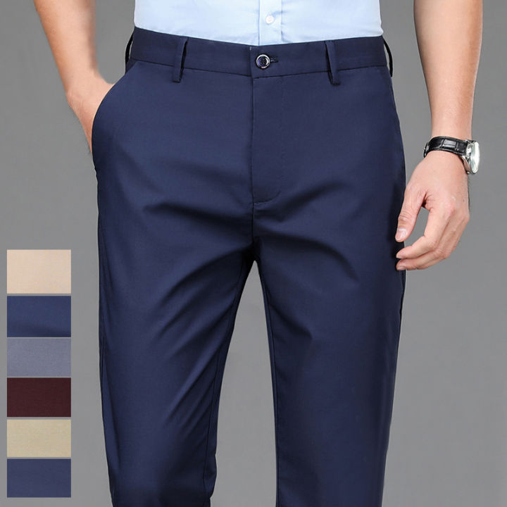 Male%20Pants%20Stretch%20Solid%20Black%20Smart%20Casual%20Men's%20Trousers%20Office%20Quick%20Dry%20Suit%20Pants%20New%20Spring%20Autumn%20Korean%20Straight%20Pants%20-%20Image%206