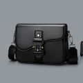High-End Men's Stylish Crossbody Bag PU Leather Sling Bag Minimalist Business Shoulder Bag Perfect for Daily Commute Travel. 