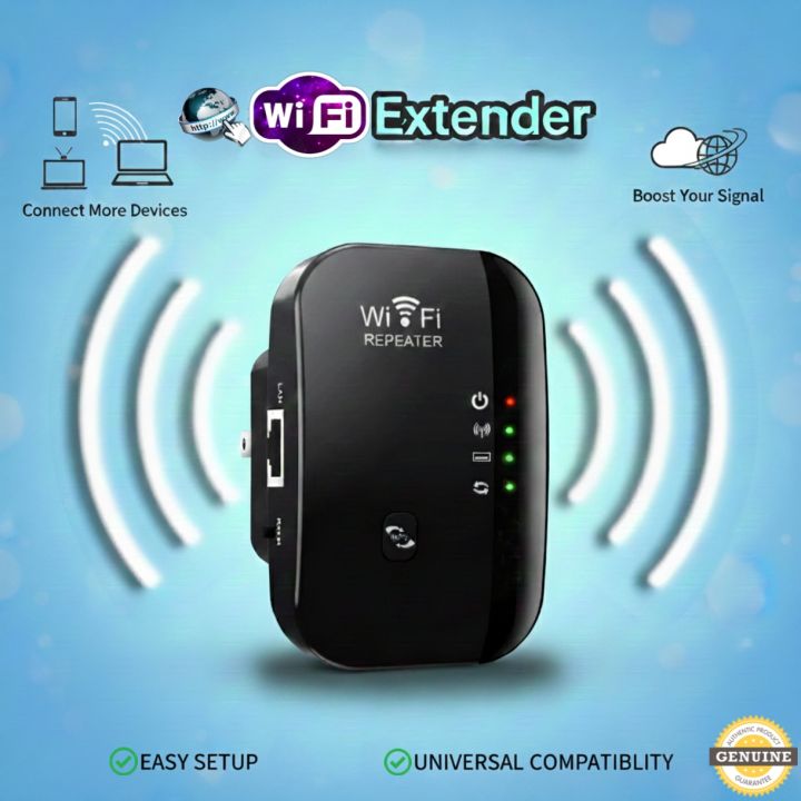 300M WIFi Repeater Wi-Fi Amplifier 802.11N 2.4GHz Wireless Signal Booster Smart Power Extender For Office Home Easy Setting