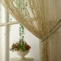 100x200CM Living Room String Curtain Shiny Tassel Silver Line Cortinas Solid Color Window Home Door Divider Curtain. 