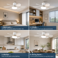 LED E27 Ceiling Fan Light 40W 2-in-1 Dimmable Fan Lamp with Remote Control AC85-265V for Living Room Study Bedroom Home.