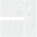 1 Set A4 and 6inch Kokopelli Stencils Tribal Style Painting Templates for Wall Fabric Canvas Bag DIY Decor. 