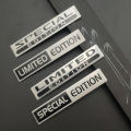 3D Metal Aluminium Silver Black Logo LIMITED EDITION Emblem Car Fender Badge Trunk Decal LIMITED EDITION Stikcer Accessories. 