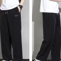 2024 Straight Wide Leg Jogger Pants For Men's Summer Thin And Quick Drying Loose And Hanging Sports And Casual Mens Fashion. 