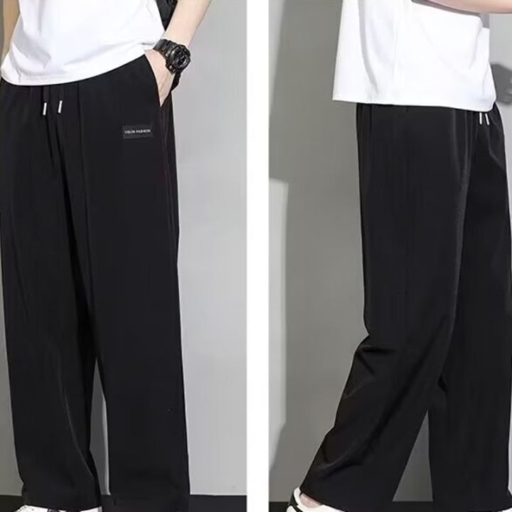 2024%20Straight%20Wide%20Leg%20Jogger%20Pants%20For%20Men's%20Summer%20Thin%20And%20Quick%20Drying%20Loose%20And%20Hanging%20Sports%20And%20Casual%20Mens%20Fashion%20-%20Image%204