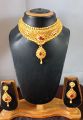 Gold Plated Choker Necklace Set. 