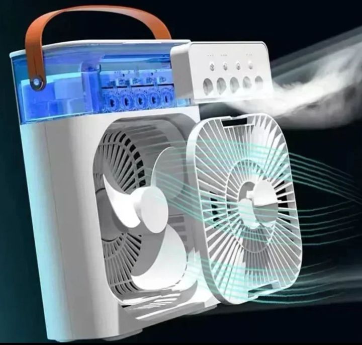 3in1 Portable humidifer mini cooler with 8 colors lamp lights with 600ml  water tank