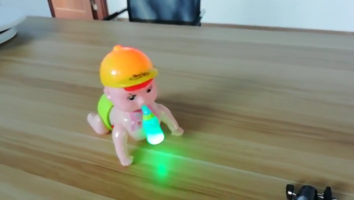 Cute Crawling Baby Toy  Musical Crawling Baby  Crawling Toy  Musical Toy for Baby  Baby Activity Toy for Kids Funny Crawling Baby With Light Music - Newborn Toy Cute Crawling Baby With Little Feeder Bottle - Parents Child Interactive Toy Best For Gift