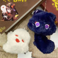 Game Genshin Impact Wanderer Hutao Cosplay Keychain Unisex Ghost Pendant Plush Doll Key Rings Accessories Key Chains .