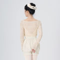 Ballet Top Women Ruffle Sleeve Dance Shirt Summer Cropped Fitted Dancewear.