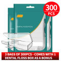 1000/500/300/100PCS - Smooth Floss Stick, Comes with Convenient Floss Box, Essential interdental cleaning tool for home travel a.
