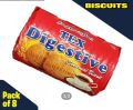 (Pack of 8) Tex Digestive Wheat Biscuits Imported 180 grams Each. 