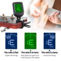 Guitar Tuner For All Instruments Clip on Electronic Tuner for Guitar Bass Ukulele Violin Mandolin Banjo.