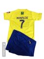 Cristiano Ronaldo Al-Nassr FC 2023-24 full kit (home) T-Shirt/short Availble half selves for kids. 