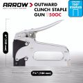 Arrow T50OC Heavy Duty Outward Clinch Staple Gun, Manual Stapler for Packaging and Boxes, Uses T50 Staples in 3/8-Inch, 1/2-Inch, and 9/16-Inch. 