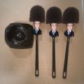 Toilet Brush WC Borstel Emmanuel Macron Brosse Cartoon Toilet Brush with Holder Creative Bathroom Cleaner Unique Gag .