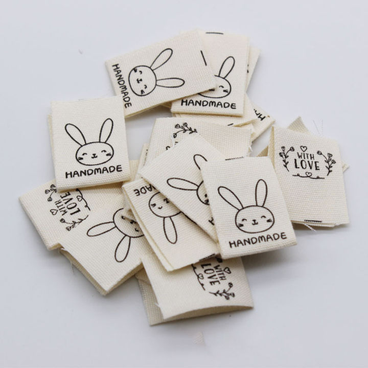 20pcs Cute fabric label clothing accessories bag sewing DIY embellishments small fabric patches