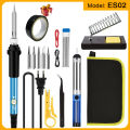 NEW Soldering Iron Kit Welding Tool (908-02:16-IN-1)(908-06:20-IN-1 With Digital Multimeter) 5 Extra Tips EU/US Plug 60W. 