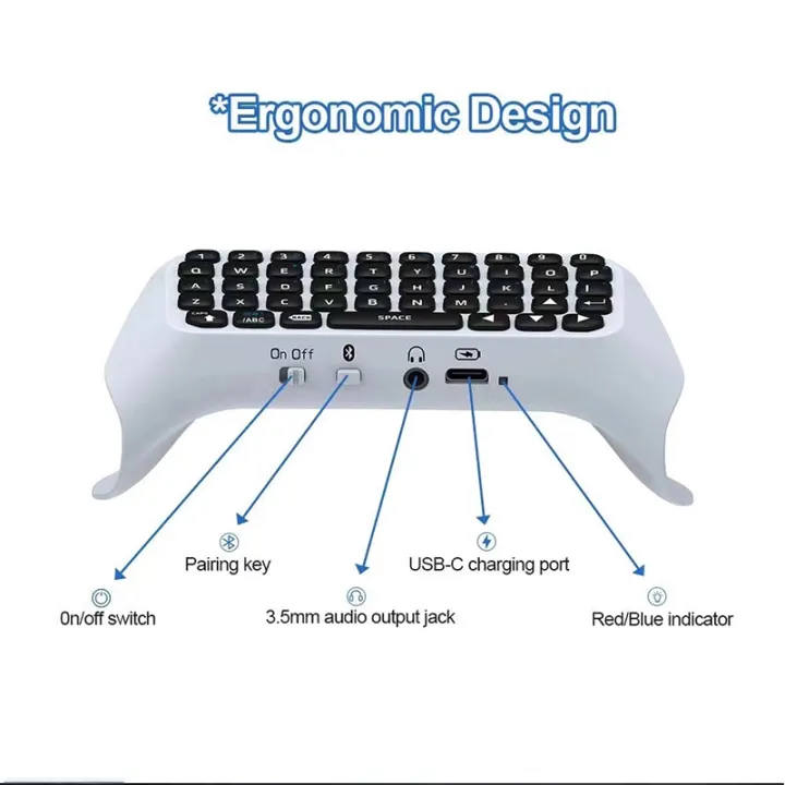 Wireless%20Bluetooth%20Keyboard%20For%20Playstation%20PS%205%20PS5%20Gamepad%20Gaming%20Controller%20Game%20Pad%20Accessories%20Control%20Command%20Gamer%20Kit%20-%20Image%202