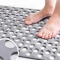 Slip Anti Mould Rubber Anti Slip Bath Mat with Drain Holes Machine Washable Antibacterial Resistant Shower Mat for Shower or Tub.