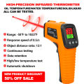 Digital Infrared Thermometer Non-contact Pyrometer Laser Temperature Meter Imager Hygrometer IR Termometro Color LCD Light Alarm. 
