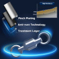 9KM 10Pcs Fishing Ball Bearing Swivels with Duo Lock Snap Stainless Steel Fishing Fast Clip Fishing Connector. 