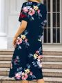 Fashion Elegant Women Dress Loose Casual Dress Women Printed Dress New Temperament. 