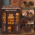 DIY Book Nook Wooden Miniature Doll House Model Kits Bookend 3D Puzzle Bookshelf Decoration For  Friends Birthday  . 