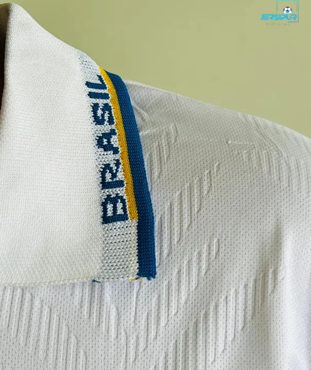 Brazil%20White%20Jersey%20with%20Collar,%20Half%20Sleeve%20Slim%20Fit%20-%20Image%203