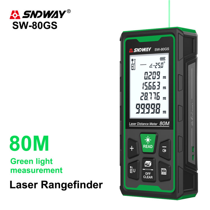 SNDWAY Laser Distance Meter Digital Rangefinder 80M 120M 150M ...