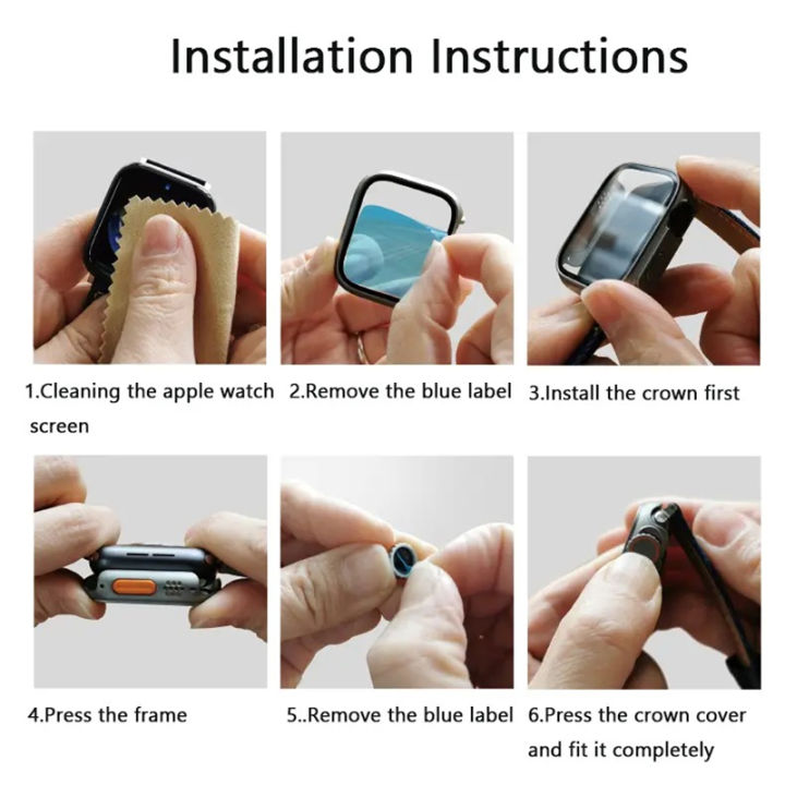 Glass+Case%20for%20Apple%20Watch%2044mm%2045mm%2041mm%2040mm%2042mm%2038mm%20Screen%20Protector%20Cover%20Change%20Ultra%20Bumper%20iWatch%20Series%208%207%20%20SE%206%205%203%20-%20Image%206
