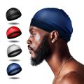 1PC Men Multicolo Durag Hats Wave Caps Head Wrap Solid Color Elastic Breathable Beanie Headwrap Bonnet Durag Cap For Male. 