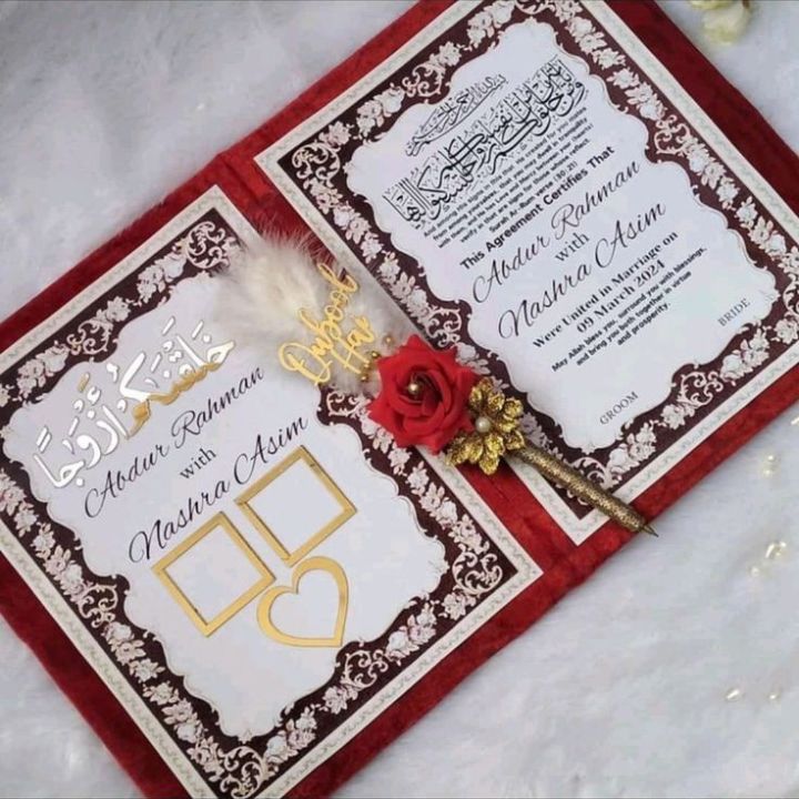 Customized Nikah Booklet with Nikah pen