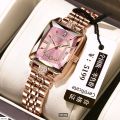 Poedagar 785 ladies watch Waterproof square Dial uniq design Luxury Quartz Watch for Women Stainless Steel Band Wristwatch Reloj Mujer with Box.