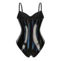 PU Leather Bodysuit Womens Shapewear No Pad Bra One-Piece Full Body Shaper Tummy Control Corset Slim Waist Trainer Underwear. 