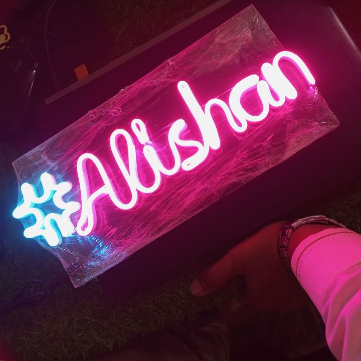 Customized Neon Sign Hashtag With Name | Single Name Only | With ...