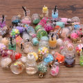 10Pcs 8-30 Styles Mix Glass Bottles Milk Tea Cup Ball Earring Charms Diy Findings Keychain Bracelets Pendant For Jewelry Making.