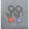 Creative Small Accessory for Car Keychain Mini Pendant Backpack Hangings Keyring Originality Acrylic Dice Key Chain Ring.