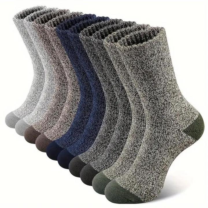 5%20Pairs%20Merino%20Wool%20Mid-Calf%20Socks%20for%20Men%20And%20Women%20Winter%20Thermal%20Thickened%20Lined%20Outdoor%20Sports%20Towel%20Sock%20For%20Hiking%20Camping%20-%20Image%207