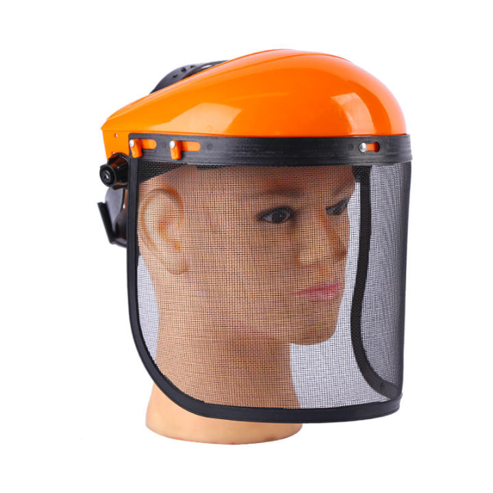 Full Face Mesh Mask Safety Helmet For Grass Trimmer Logging Brush ...