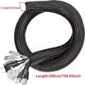 5/1M Braided Cable Sleeve PET Nylon Wrapping Cable Casing Cable Sleeves Wire for Desk PC TV Wire Protector Cable Wrap Cover. 