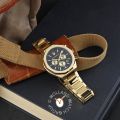 Maserati stile chronograph gold stainless steel watch_R8873642001. 